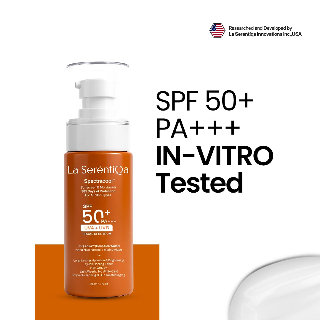 Spectracool™ Sunscreen &  Moisturizer SPF 50+ PA+++ | IN-VITRO Tested - 2% Nano Niacinamide | For All Skin Types